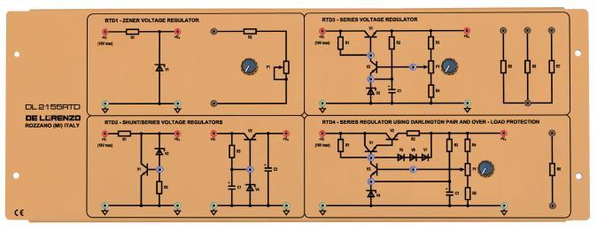 Transistor Based Voltage Regulators DL 2155RTD Study of voltage regulators with fixed or adjustable output voltage Study of different regulators with increasing performances Measurement of the