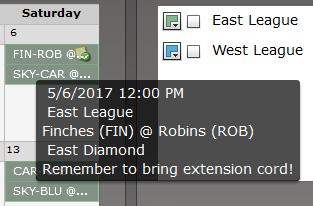 Edit Note. Displays the note so you can edit the content or note type. Delete Notes. Deletes the note for the game or timeslot.