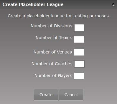 and just want to test a few things without messing up your current data, you can create a placeholder league.