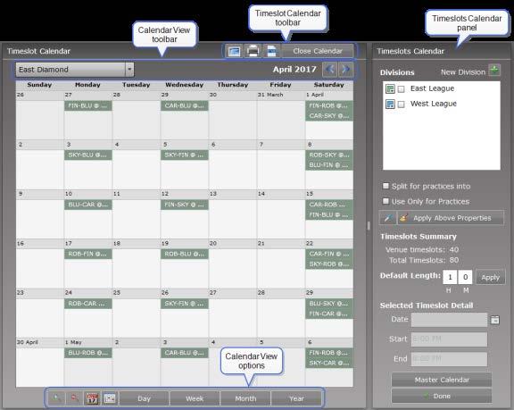 Timeslot Calendar How to Access: Select View Timeslot Calendar.