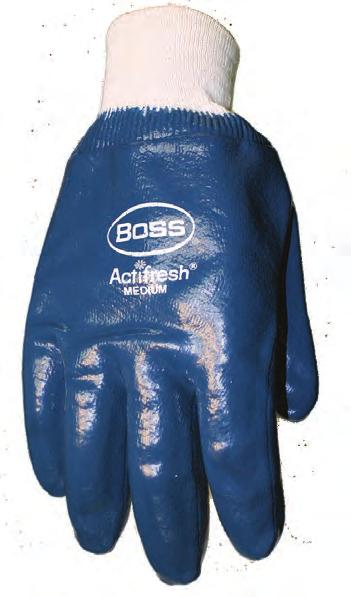 Rough grip, lightweight Partially coated premium blue nitrile