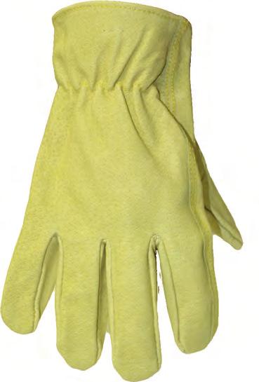 Gunn cut design Keystone thumb Open cuff with cotton hem Shirred elastic back Double stitched index finger Sizes: