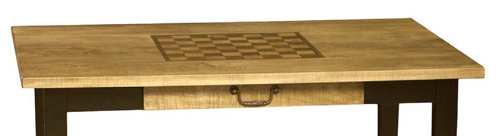 Ashton Chess Table 014 Another great chess table top measuring 30" x 42" x 1" with 2" tapered legs. A 16" x 16" x 1/4" chess inlay in the center.