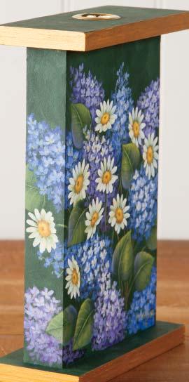 Daisies: Paint the centers with one coat of Antique Gold using the size 2 Round brush.