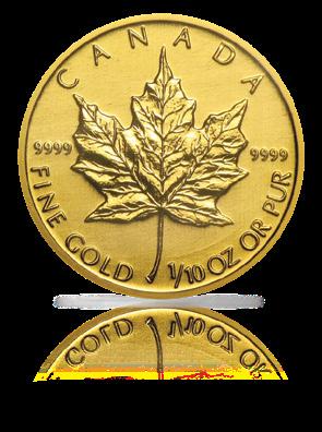 The Canadian Gold Maple Leaf is minted in