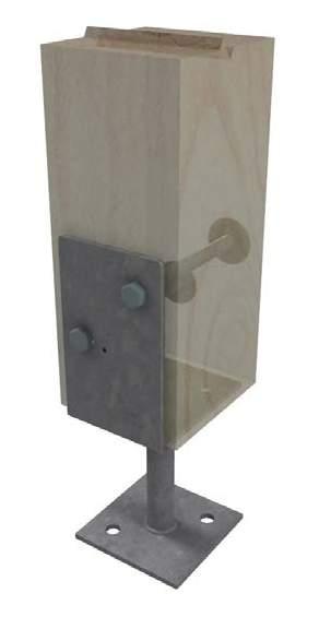 Post Anchors Half Stirrup Post Anchor Ideally suited to uses where the post is located against a wall or step and can only be bolted from one side.