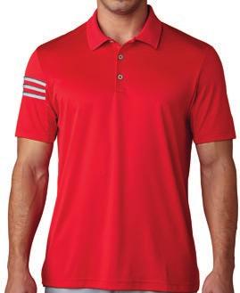 BC2446 scarlet/mid grey climacool 3-Stripes Polo 28.
