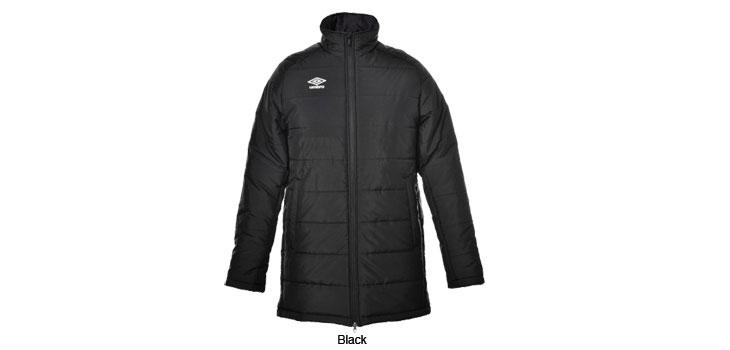 UMBRO TIME PADDED COAT Contrast reversed centre front zip Welt pockets, Inner elasticized cuff, Open hem Icon weave with PU