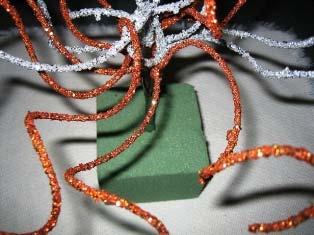 Fun Halloween Tree SUPPLIES: Bowdabra with Bowdabra Wand 24 Bowdabra Wire Square Styrofoam 8 Glitter Spiral Floral Picks (Christmas Collection
