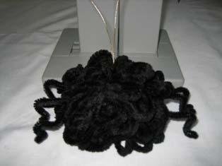 Scrunch chenille loops down with Bowdabra Wand.