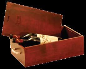 WINE BOXES - STANDARD EV-2-REG Stained 2 Bottle Slider-Top Wine Box Designed to hold 2 bottles of wine and convey a long lasting message.