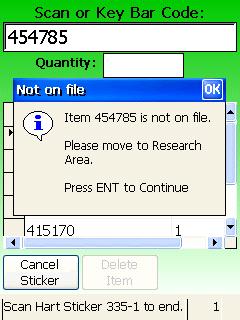 Press ENTER and move the item to the side. 3. When finished the sticker, move the item to the Research Area.