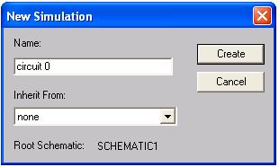 5. Set simulation parameters Figure 13 Place probes - Click New Simulation Profile button on Toolbar to open New Simulation dialog box. - Enter simulation Name, e.g. circuit 0, and click Create to open Simulation Setting window.