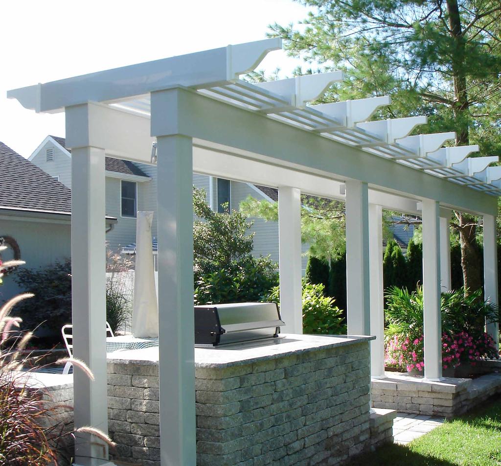 Pergolas Webster s defines it as Pergola: n Posts supporting an open trellis-like roof A pergola adds a certain level of charm to the area around