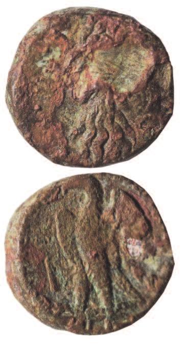 He was a devout Jew and his portrait never appears on his coins. On this coin the head of the Roman emperor, Domitian, appears on the obverse.