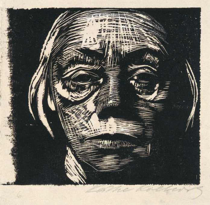 Self Portrait- Kathe Kollwitz Look at this stirring portrait. This is a self-portrait of the German artist Kathe Kollwitz. To learn of her art, you must first learn about her life.