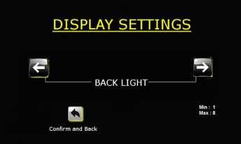 DISPLAY SETTING Adjust the brightness of the display GENERAL CONTROLLER INFO Shows all controller information 3