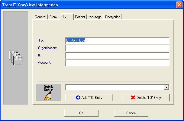 T tab: Enter the recipient s infrmatin. Select the Add T Entry buttn t stre the infrmatin as a Quick Entry fr future use.