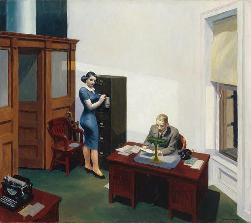 Office at Night, 1940, Oil on