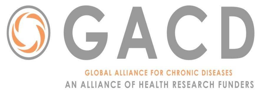 GACD Mission Facilitate joint research on non-communicable diseases in low- and middle-income countries and vulnerable communities in