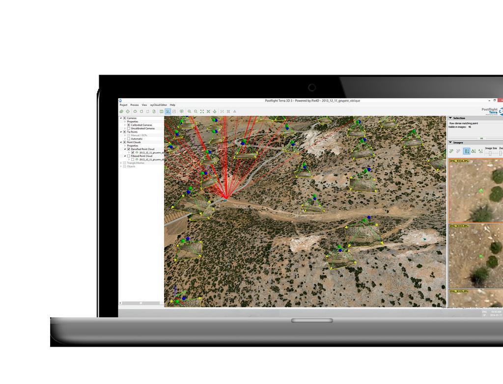Create geo-referenced maps & models Process: Use Postflight Terra 3D professional photogrammetry software, supplied with every ebee RTK, to process your flight s photos into geo-referenced 2D