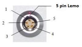 Small five-core lemo interface The five-core lemo connector is used for the connection of