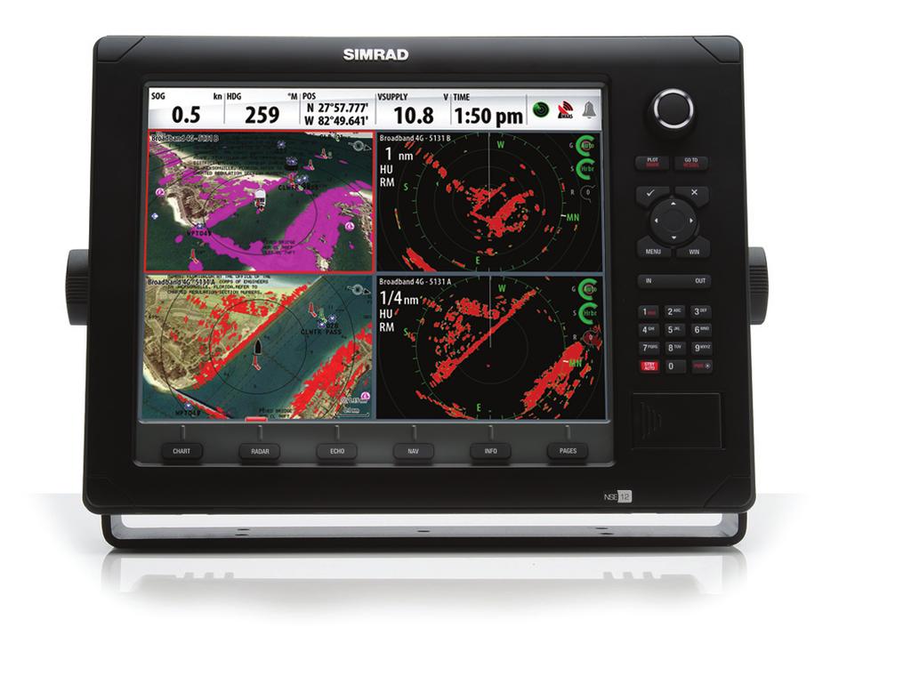Compatible displays: Broadband 4G Radar NSO Offshore With sleek and stylish 15-, 17- & 19-inch, LED-backlit displays the NSO Offshore line for vessels with larger helm displays is