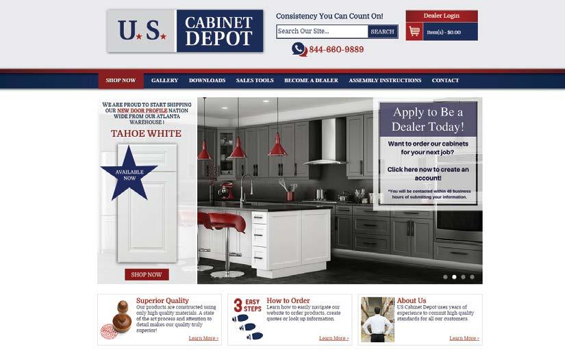 ABOUT US Founded in 2012, US Cabinet Depot has utilized technology, experience and a dedicated team to become one of the country s leading distributors of RTA cabinetry.