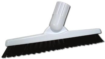 229 All Angle Scrub Brush use at any angle; has side bristles polypropylene bristles stapled into 10" structural foam block use