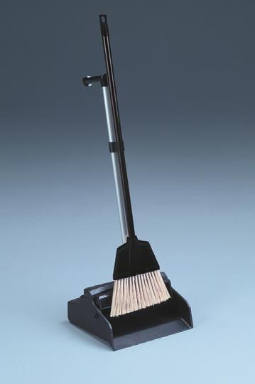 2609 "L" Grip Aluminum Handle Plastic Lobby Dust Pan black 32" H x 12" W x 11" D 6/cs. 2600BCK Clip'M Broom Clip black 1-1/4" H x 1-1/2" W 6/bg.