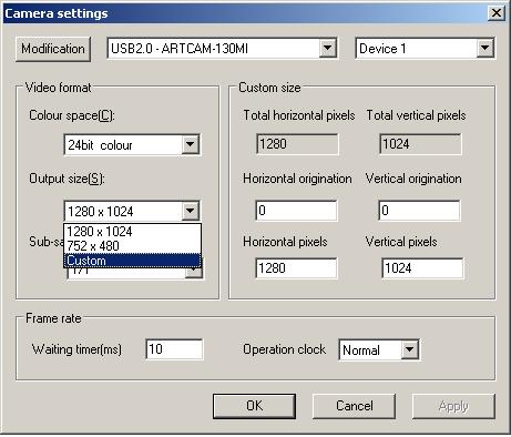 To change output size without altering previously saved settings, please make sure that Custom is selected.