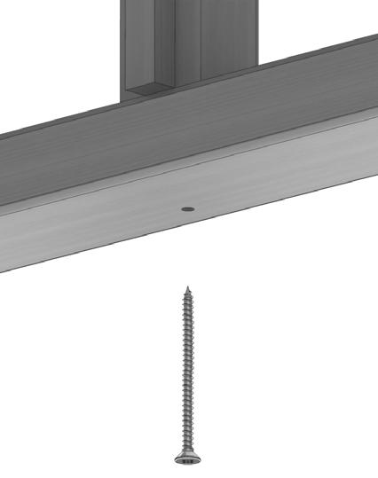 Line up the gable bars with the slots in the roof bars and secure with 40mm screws.