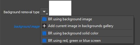 The right of the x-axis is white and the left is black. BR (Background Removal): The Automated Background Removal tool allows users to remove product image background to a solid color (ex.