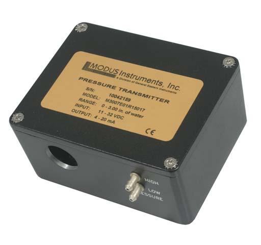 The Modus M Series family of differential pressure transmitters measure low pressures, and feature a variety of analog signal outputs with low power consumption.