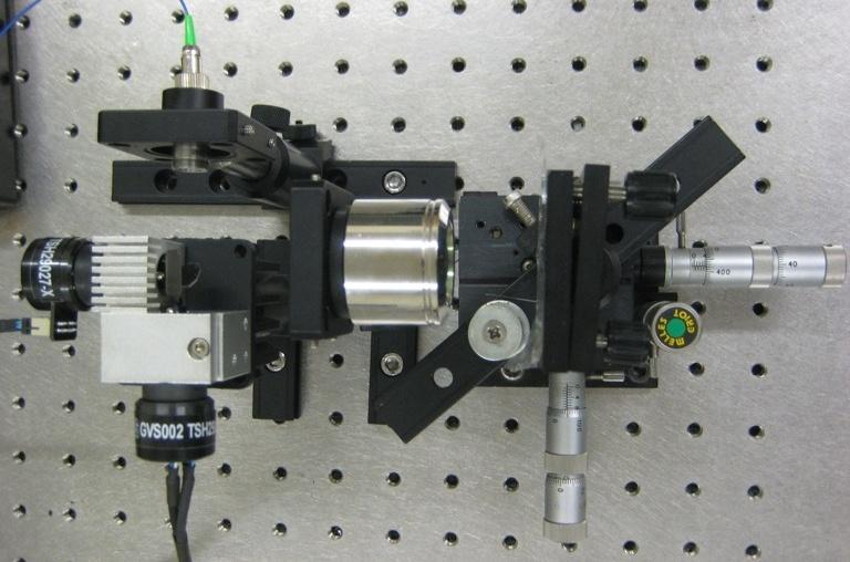 22 Reference arm setup. CL: Fixed focus collimator; LN: Scan lens.