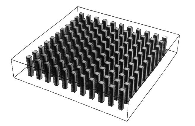 figure 6. Schematic representation of a piezo-composite plate with a 1-3 structure - Af