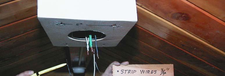 Installation Instructions Bug Tight Light 7/17 Photo #5 Strip Wires ¾, Twist Same Color (Green & White) Wires Together 1.