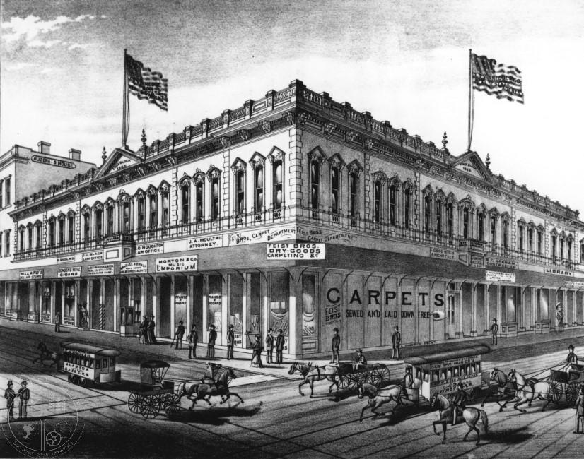 [1] Knox & Beans Bank. In 1865, after making a fortune in hydraulic mining on the South Yuba River, Dr. William J. Knox moved to San José and built the Knox Block.