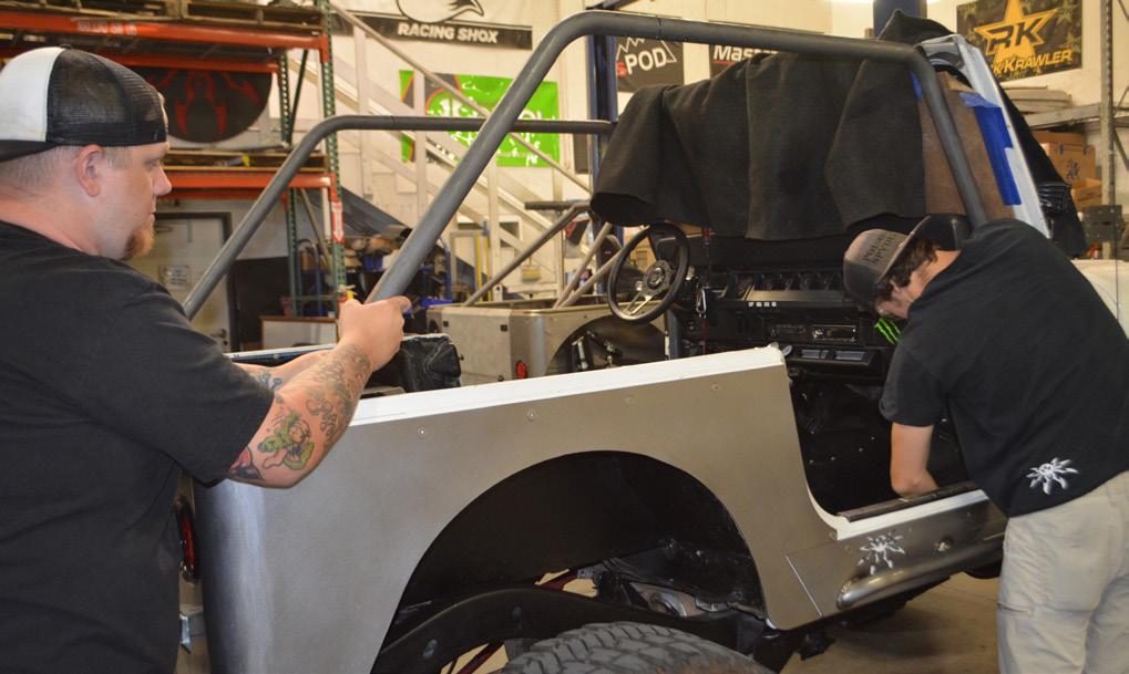 Install the 5-6 - 7 assembly into the Jeep, with the A-Pillar Tube 5 sitting on the previously-installed A-Pillar Mount Plate 3 and the opposite end of the Rear Down Bar 6 sitting on the
