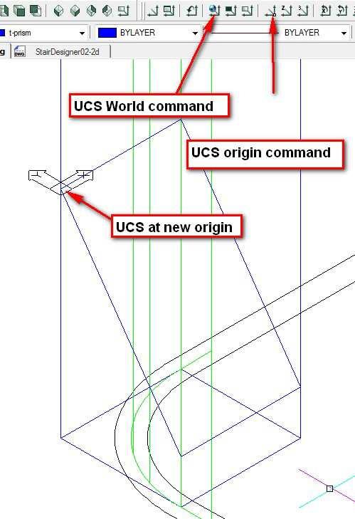 Drawing the upper inclined sections Use the same process to draw the upper inclined section/plane Use the command: "UCS"