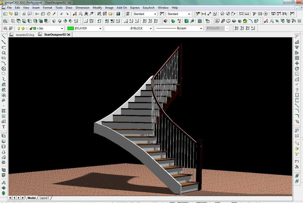 hand rail to get a 3D textured image and verify the general movement and