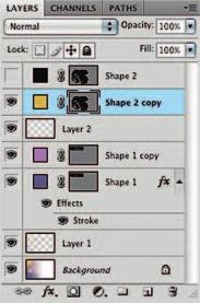 Exporting paths 36 In the Layers palette, target your new shape layer.