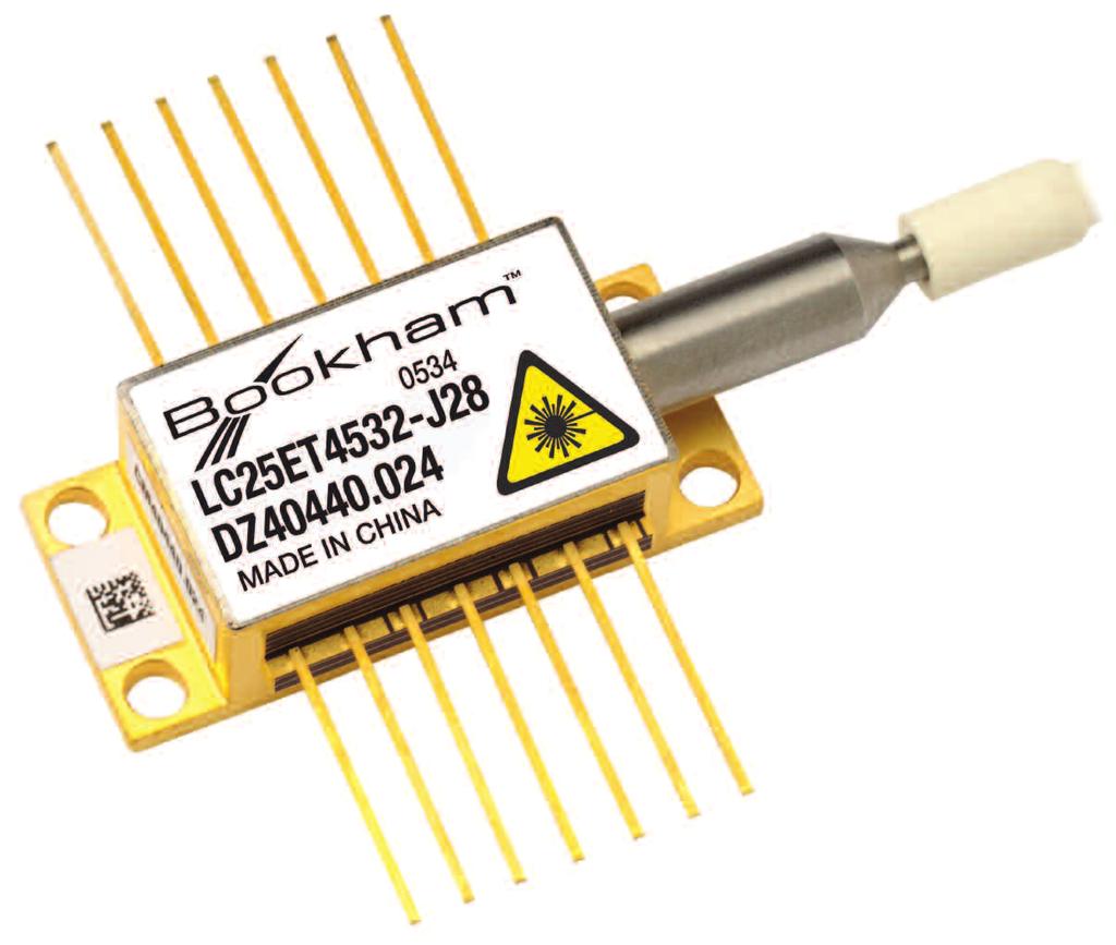 2.5 Gb/s Buried Het 4x100GHz Tunable Laser with Etalon Stabilisation and extended reach option LC25ET This laser module employs the Bookham gain coupled SLMQW buried heterostructure DFB laser chip,