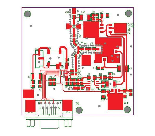 Assembly For assembling a fractional-n frequency synthesizer for use from 1.8 to 2.4 GHz, a model ROS-2432-119+ VCO IC from Mini-Circuits was one of the starting points for the design layout.