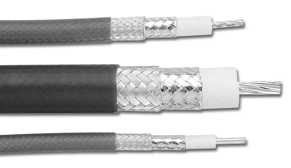 LTE high-performance coaxial cables (RG replacement) Center Conductor: See table below. Dielectric: LTE (extruded low-density PTFE) or low density / composite. Inner Shield: 875-892: None.