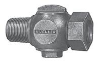 thru valve - for use with pito tube Outlet: MUELLER Coupling thread (with coupling nut and leather washer) 1-1/64" I.D.