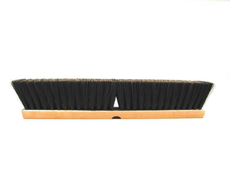 64/ach Synthetic Soft Sweep Jumbo Push Broom Jumbo type, 18" hardwood black block, handle