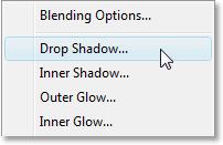 This brings up Photoshop s Layer Style dialog box set to the Drop Shadow