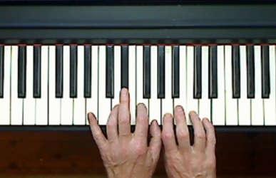 Here s a two-handed variation of the One-octave Blues with a crossed-hands addition.