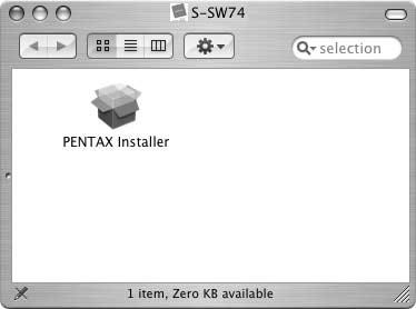 10 4 Double-click the [PENTAX Installer] icon. The PENTAX Software Installer screen appears.